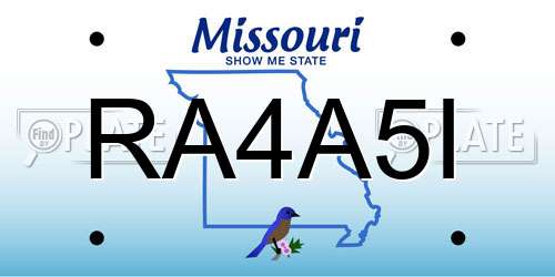 RA4A5I Missouri License Plate