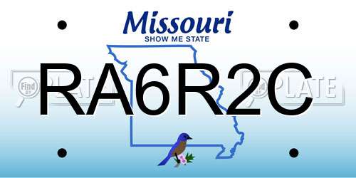 RA6R2C Missouri License Plate