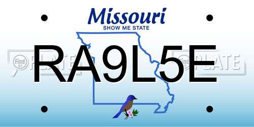 RA9L5E Missouri License Plate