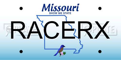 RACERX Missouri License Plate