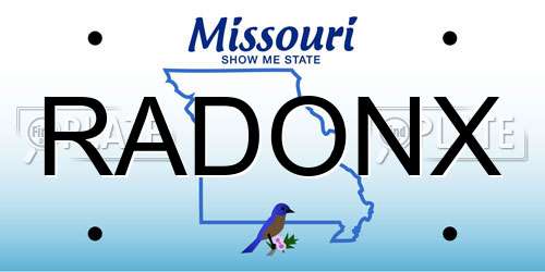 RADONX Missouri License Plate