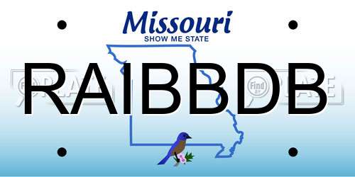 RAIBBDB Missouri License Plate