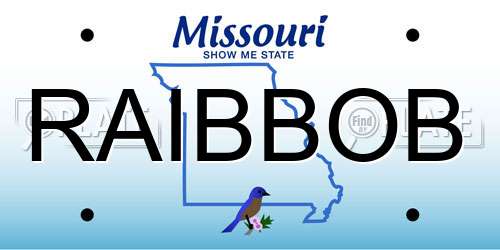 RAIBBOB Missouri License Plate