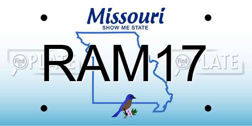 RAM17 Missouri License Plate