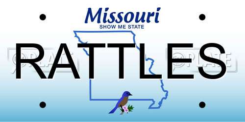 RATTLES Missouri License Plate