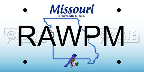 RAWPM Missouri License Plate