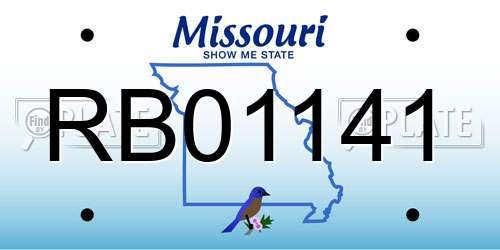 RB01141 Missouri License Plate