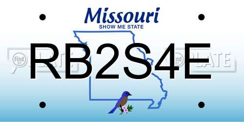 RB2S4E Missouri License Plate