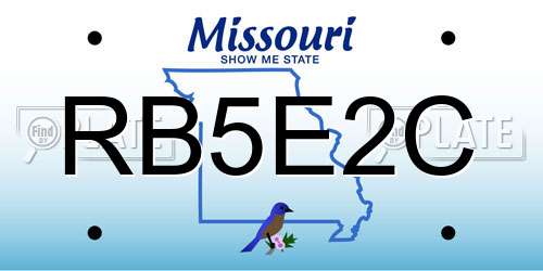 RB5E2C Missouri License Plate