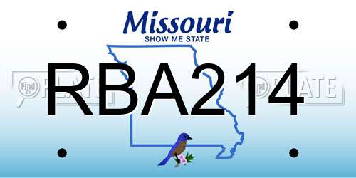 RBA214 Missouri License Plate