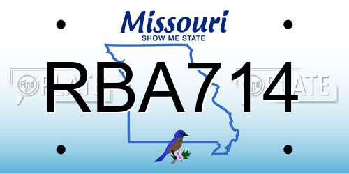 RBA714 Missouri License Plate