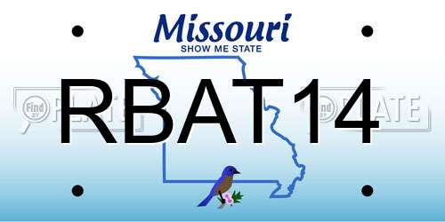 RBAT14 Missouri License Plate