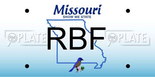 RBF Missouri License Plate