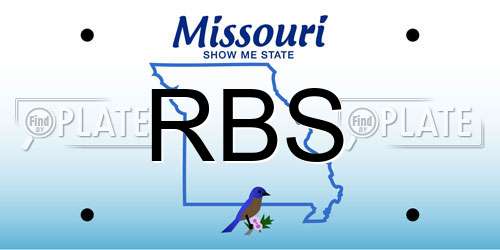 RBS Missouri License Plate