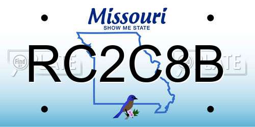 RC2C8B Missouri License Plate