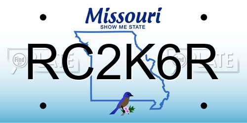 RC2K6R Missouri License Plate