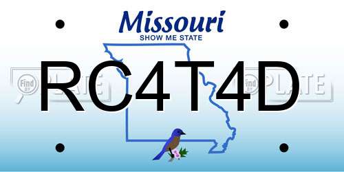 RC4T4D Missouri License Plate