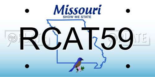 RCAT59 Missouri License Plate