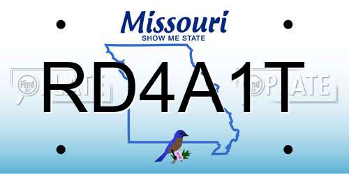 RD4A1T Missouri License Plate
