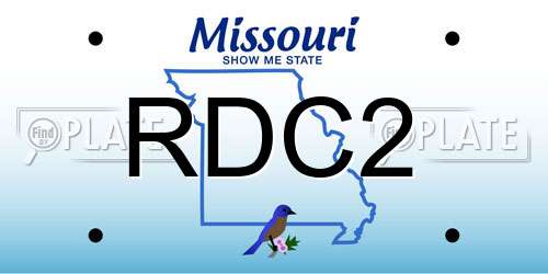 RDC2 Missouri License Plate