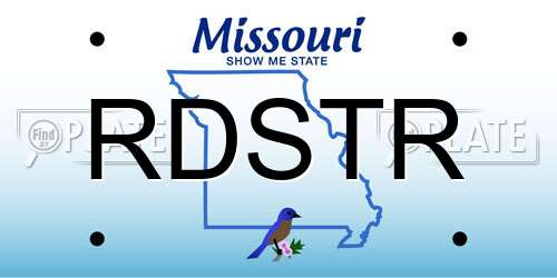 RDSTR Missouri License Plate
