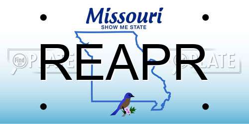 REAPR Missouri License Plate