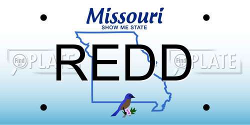 REDD Missouri License Plate