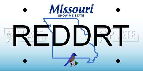 REDDRT Missouri License Plate