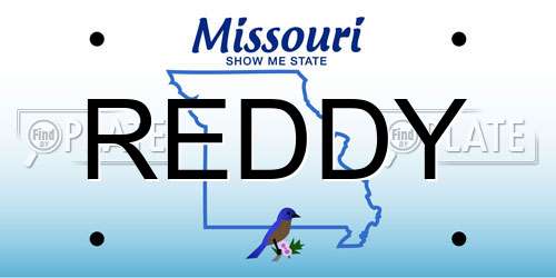 REDDY Missouri License Plate
