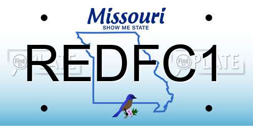 REDFC1 Missouri License Plate