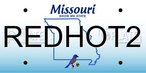 REDHOT2 Missouri License Plate