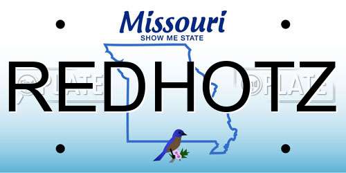 REDHOTZ Missouri License Plate