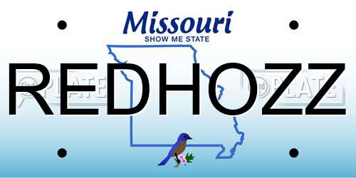 REDHOZZ Missouri License Plate