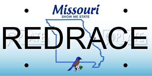REDRACE Missouri License Plate
