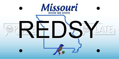 REDSY Missouri License Plate