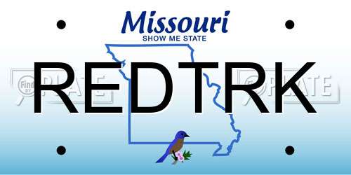 REDTRK Missouri License Plate