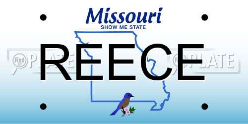 REECE Missouri License Plate