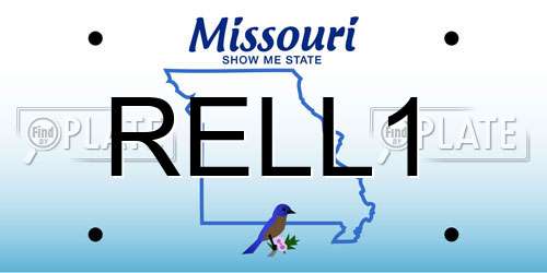 RELL1 Missouri License Plate