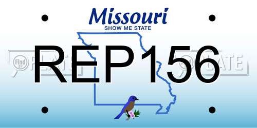 REP156 Missouri License Plate