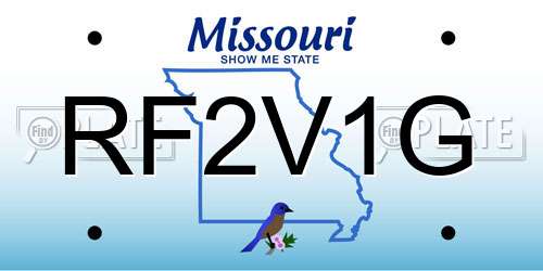 RF2V1G Missouri License Plate