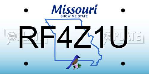 RF4Z1U Missouri License Plate