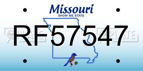 RF57547 Missouri License Plate