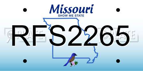 RFS2265 Missouri License Plate