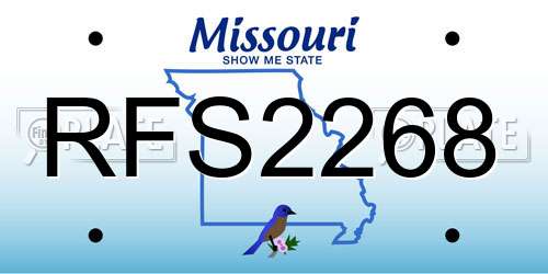 RFS2268 Missouri License Plate