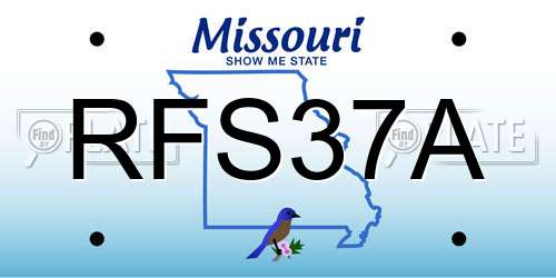 RFS37A Missouri License Plate