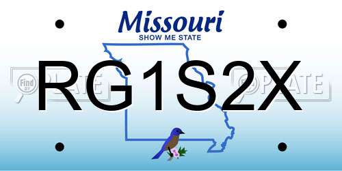 RG1S2X Missouri License Plate