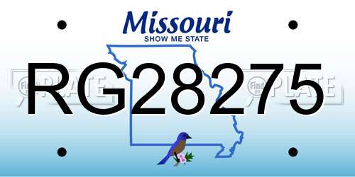 RG28275 Missouri License Plate