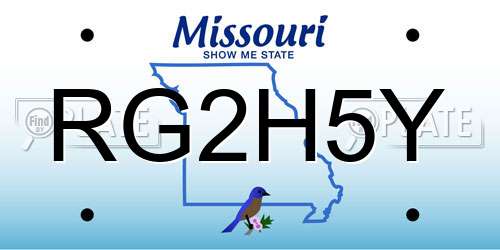 RG2H5Y Missouri License Plate