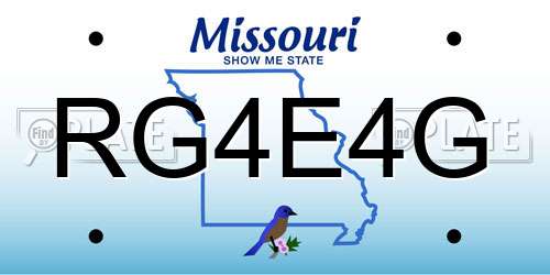 RG4E4G Missouri License Plate