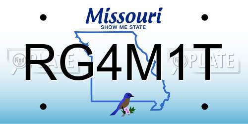RG4M1T Missouri License Plate